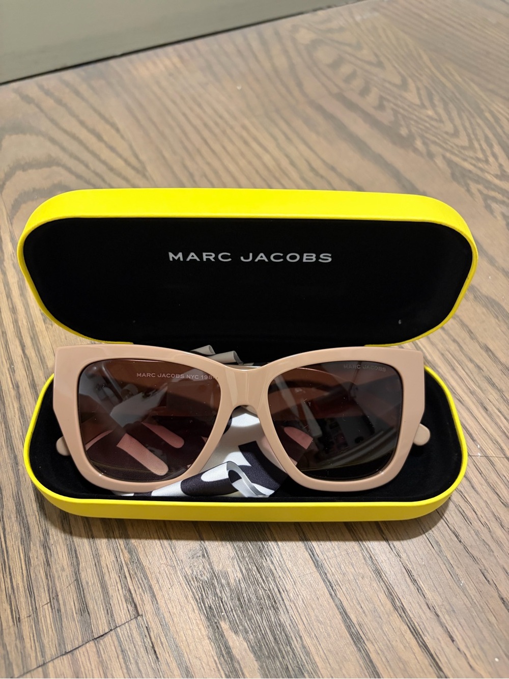 Marc Jacobs Beige Square Women’s Sunglasses with Brown Lenses